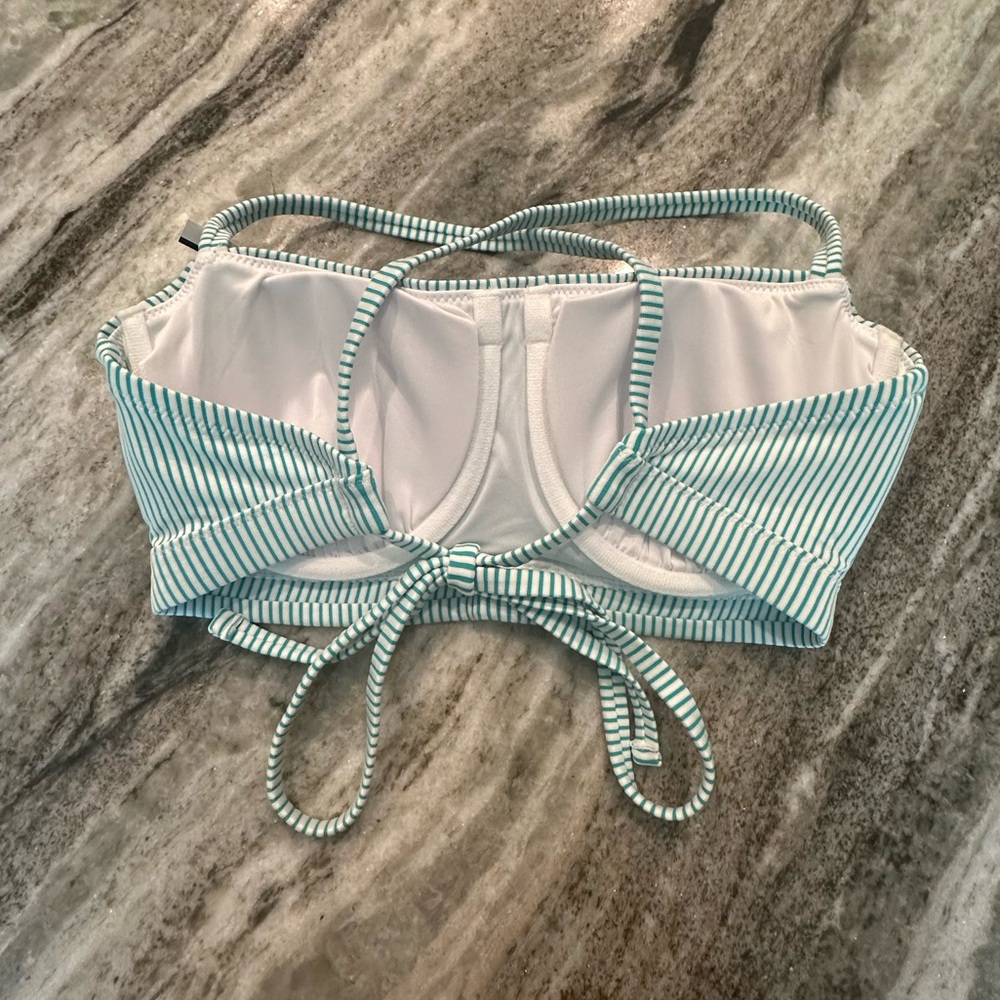 NWOT Shade & Shore Ribbed Bralette Adjustable Bikini Top, Multiple Sizes - Picture 7 of 8